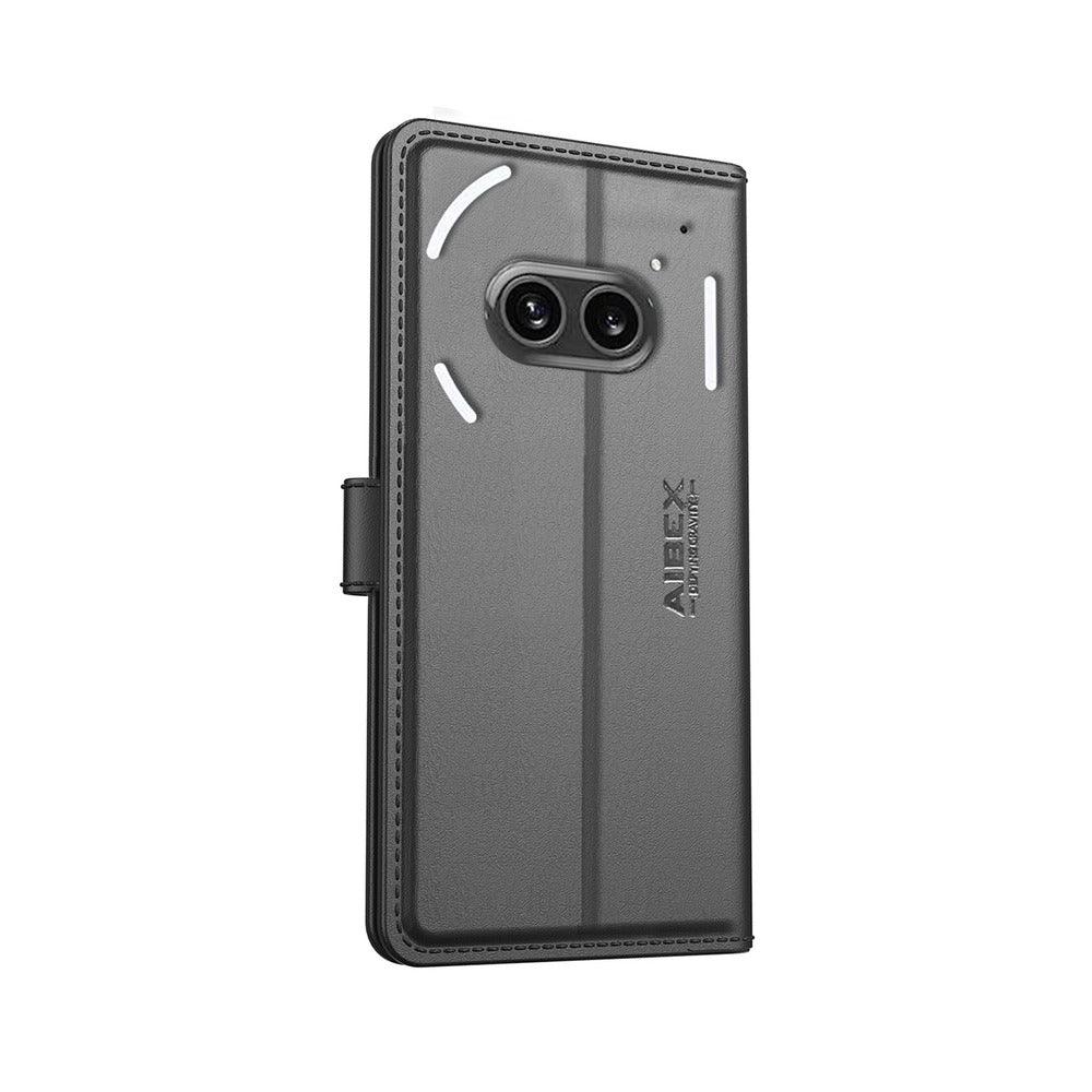 Nothing 2A Aibex PU Leather Flip Cover Foldable Stand & Pocket Magnetic Closure - Aibex